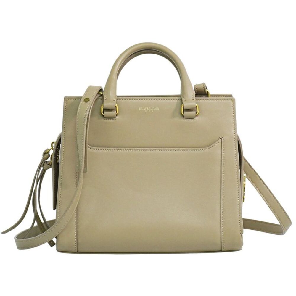 Saint Laurent East Side Smooth Leather Beige Leather Tote Bag Bag